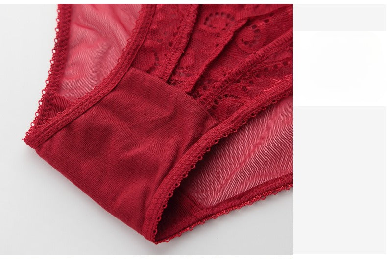 Jacquard Lace Half-Cup Push-Up Bra Set – Lifting & Anti-Sag | 3 Colors