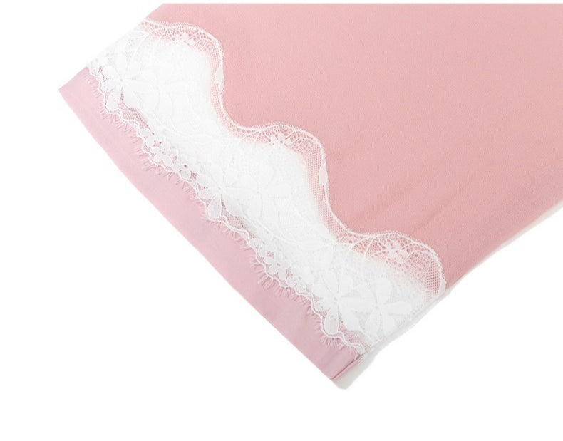 Pearl Chiffon Long Morning Robe | Loose Sexy Luxury Bathrobe