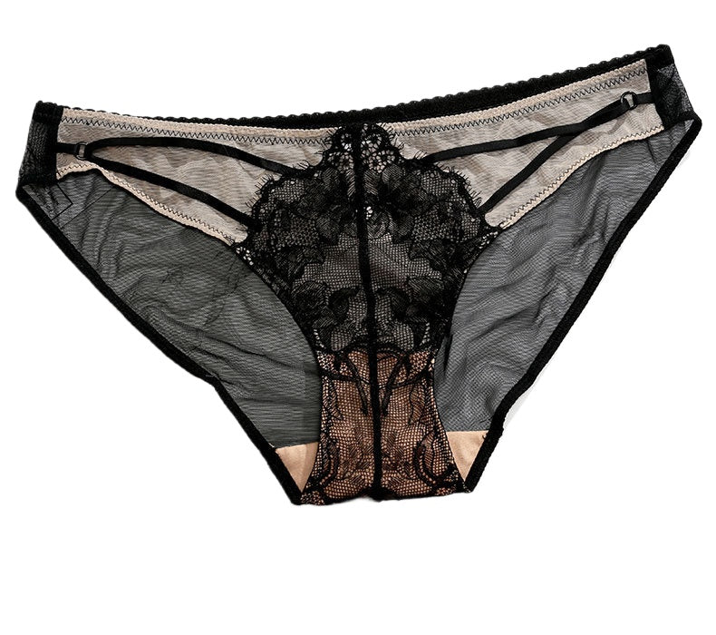 French Lace Lingerie Set – Lightweight Breathable Bra with Minimizing & Anti-Sag Support