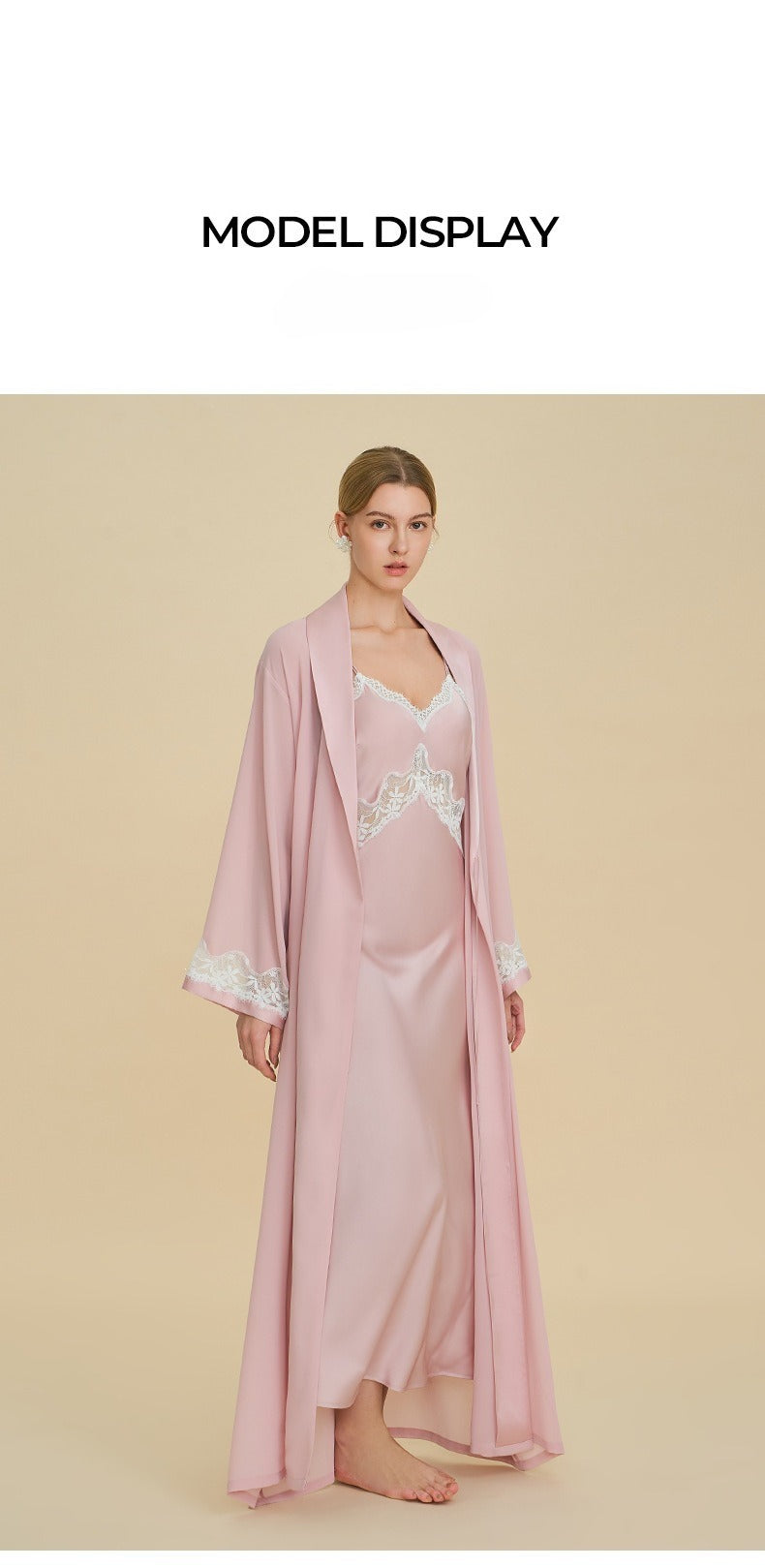 Satin Slip Dress & Robe Two-Piece Set | Luxury Women's Sleepwear