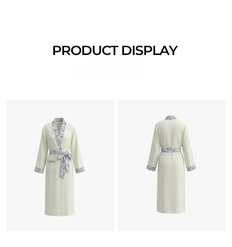 Printed Matte Morning Robe | Lightweight Luxury Sleepwear