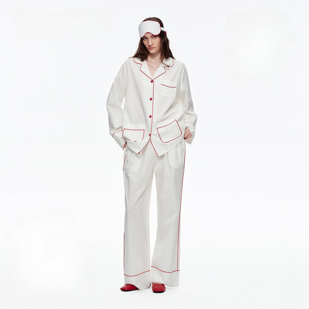 Lyocell Cardigan Lapel Long Sleeve Pajama Set | Elegant Wearable Loungewear