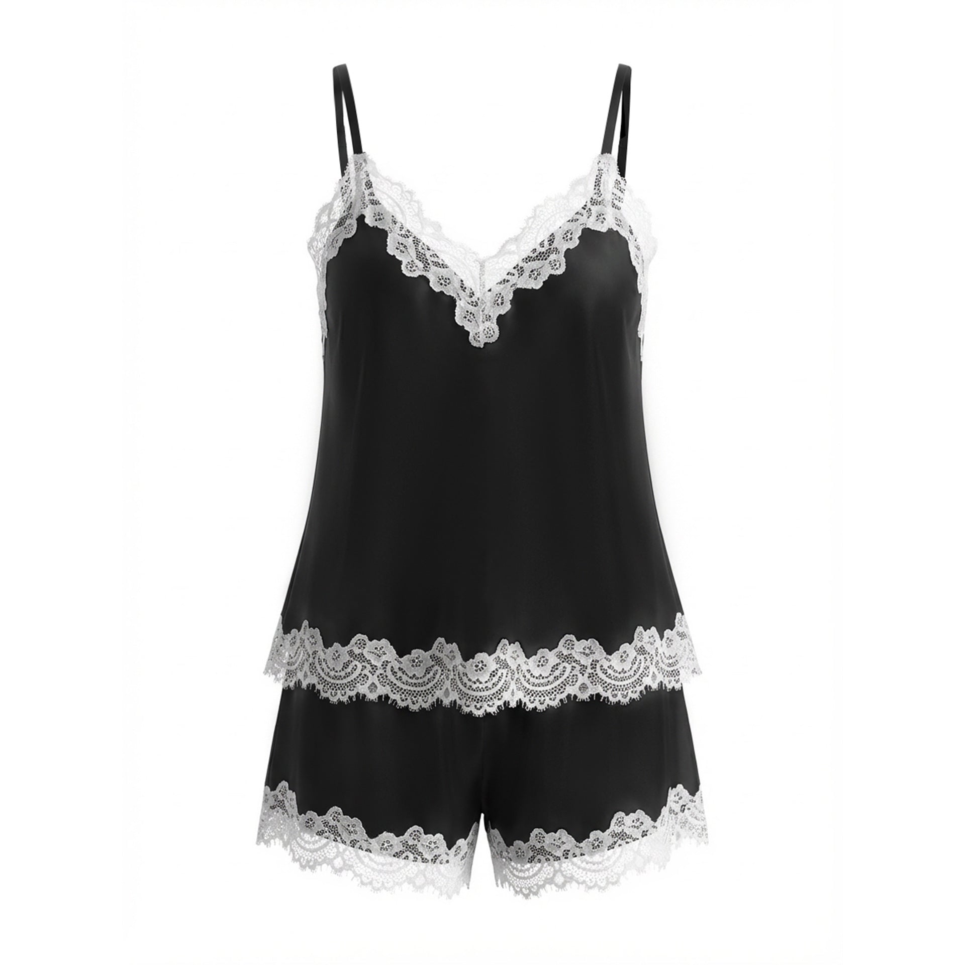 French Spaghetti Strap & Shorts Two-Piece Set | Summer Loungewear