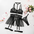 Lace Mesh Halterneck Lingerie Set