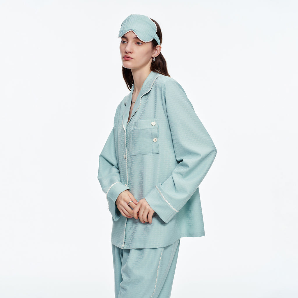 Brushed Soft Long Sleeve Pajama Set | Loose Casual Loungewear