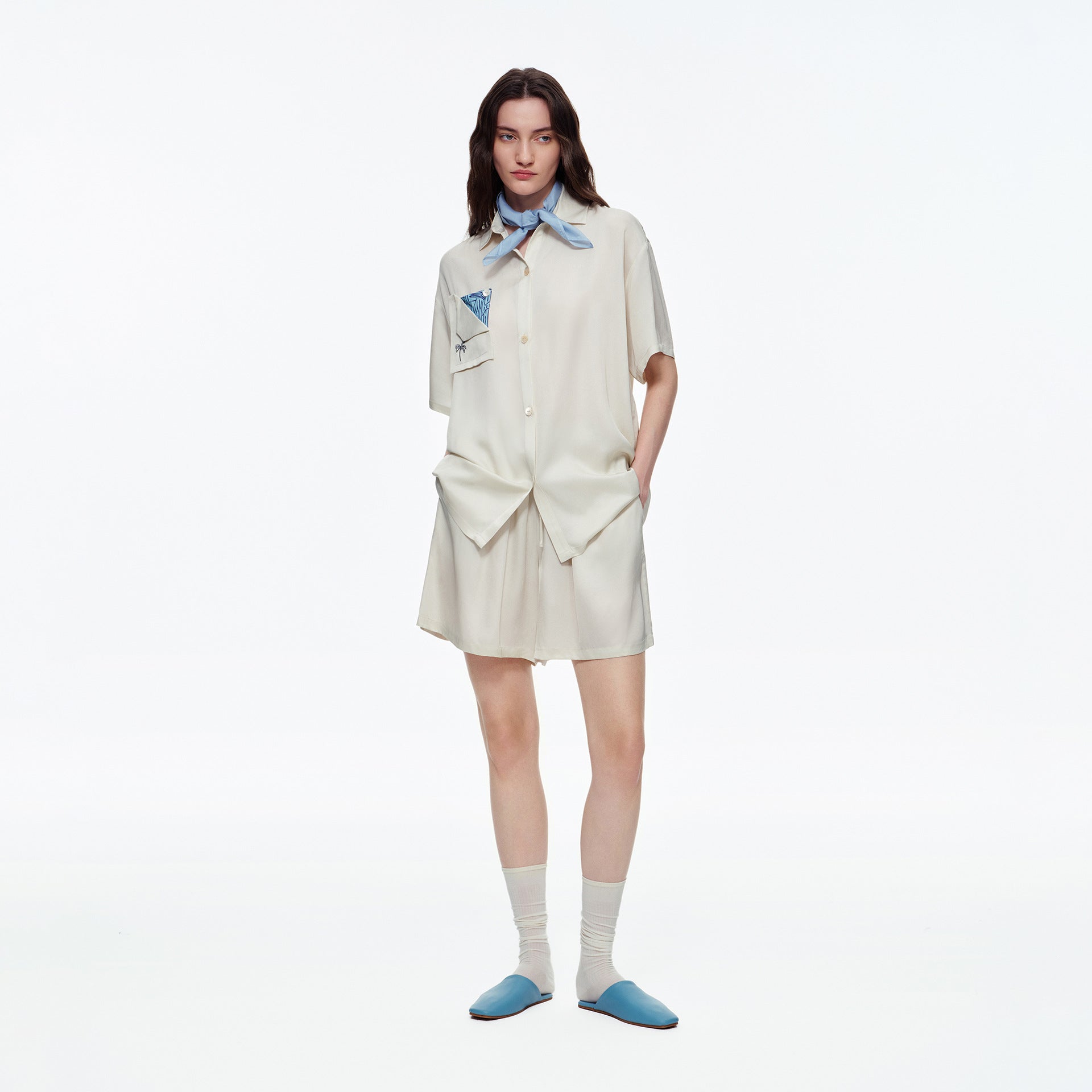 Satin Shirt & Shorts Pajama Set | Women's Summer Loungewear