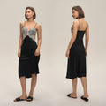 Satin Chiffon Lace Backless Spaghetti Strap Maxi Nightgown — Sexy Loungewear