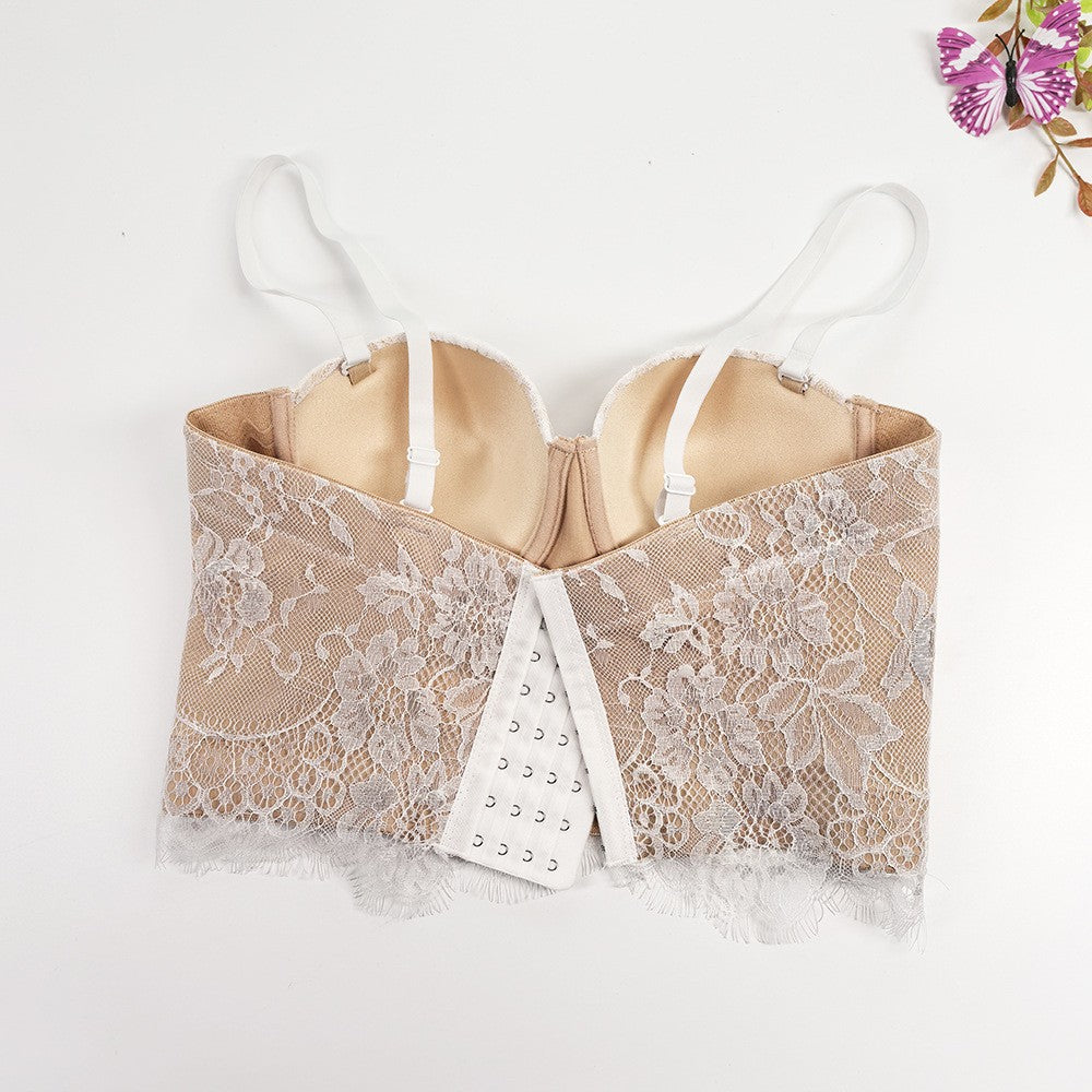 Baroque Lace Fishbone Corset Bra