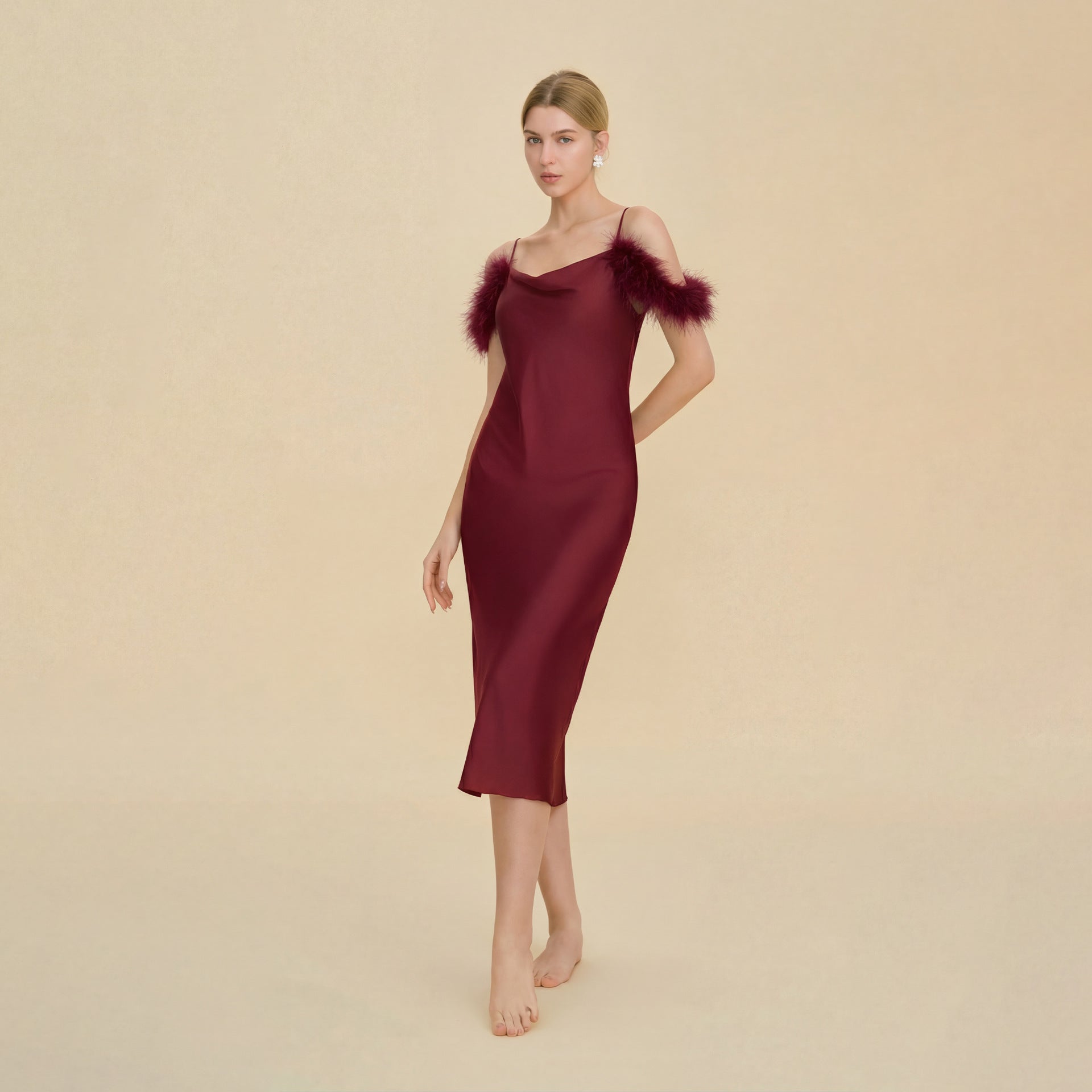 Satin Slip Nightdress | Light Luxury Sleepwear & Bridesmaid Gift