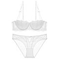 Half-Cup Lace Bra Set – Gather, Push-Up, Anti-Sag | Top or Se