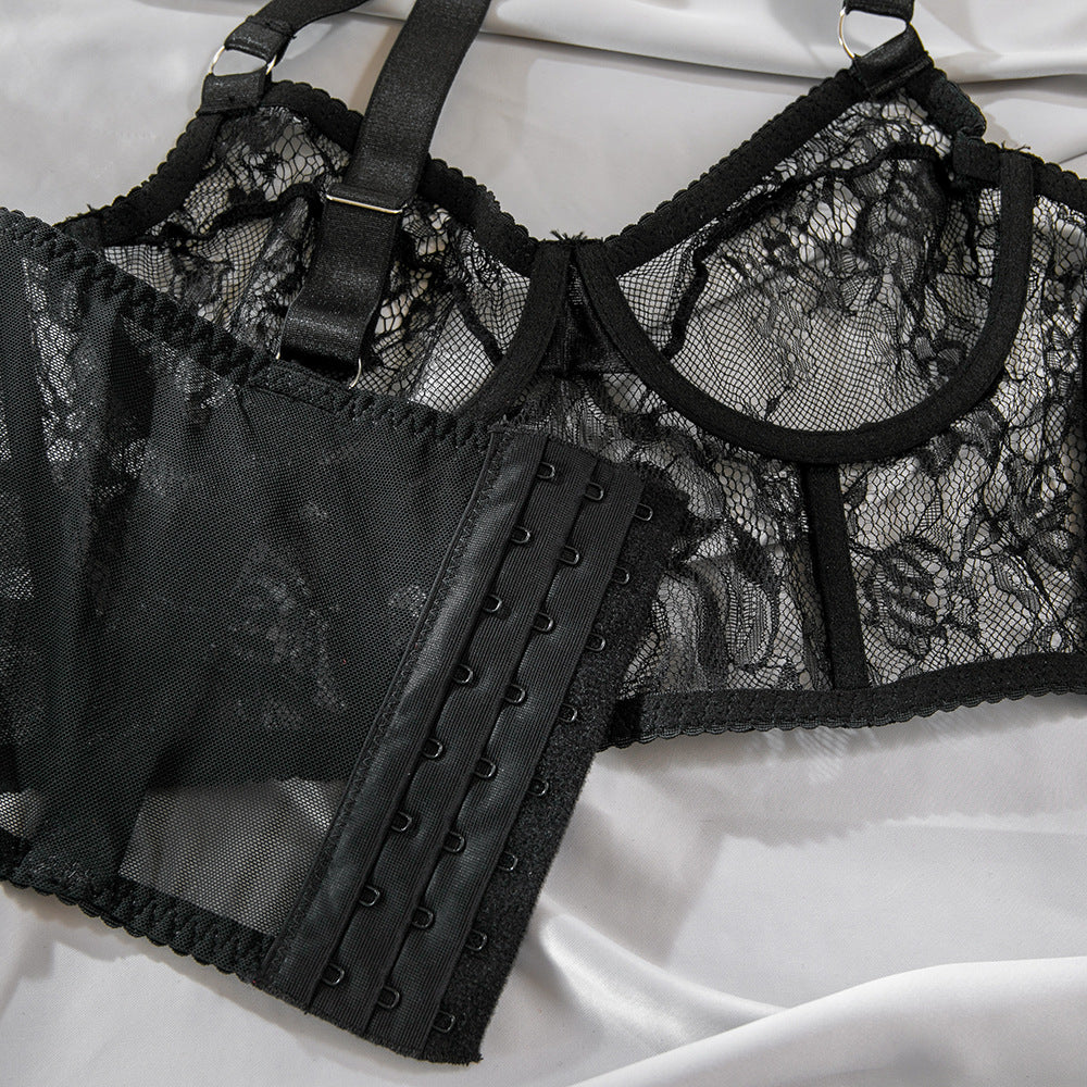High-Elastic Lace Lingerie Set | 3D Tailored Bra & Brief