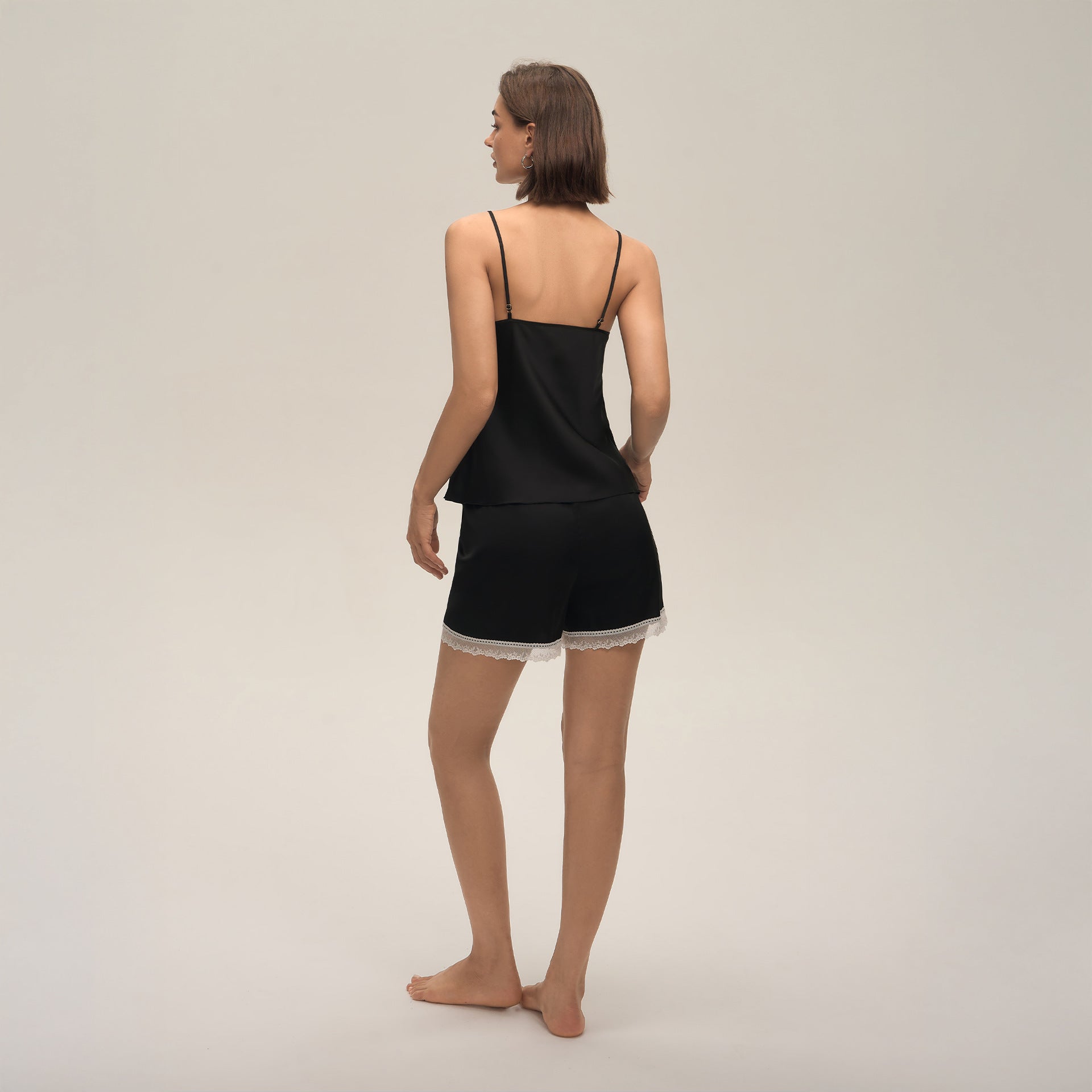 Lace Spaghetti Strap Shorts Loungewear Set — Women's Comfort Homewear