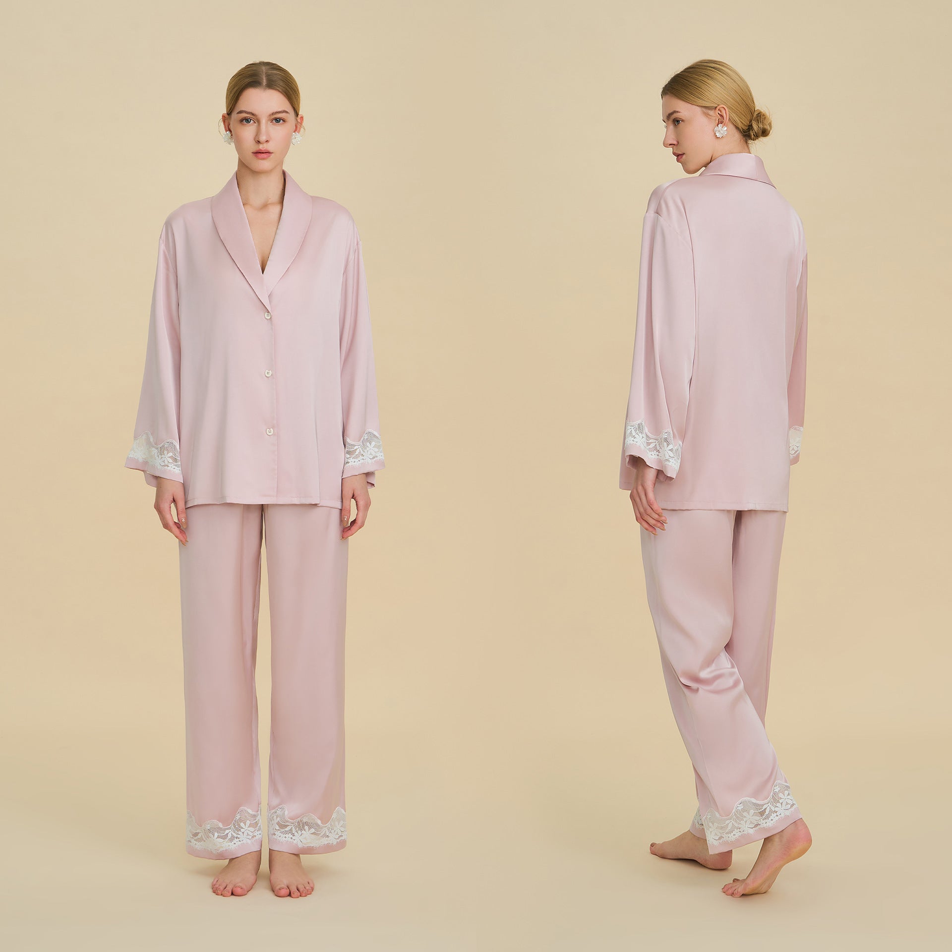 Light Luxury Long Sleeve Pajama Set | Premium Women's Loungewear