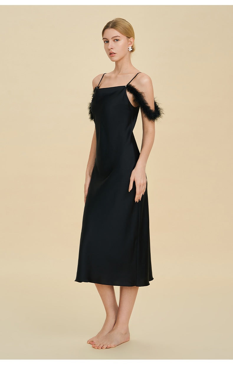 Satin Slip Nightdress | Light Luxury Sleepwear & Bridesmaid Gift