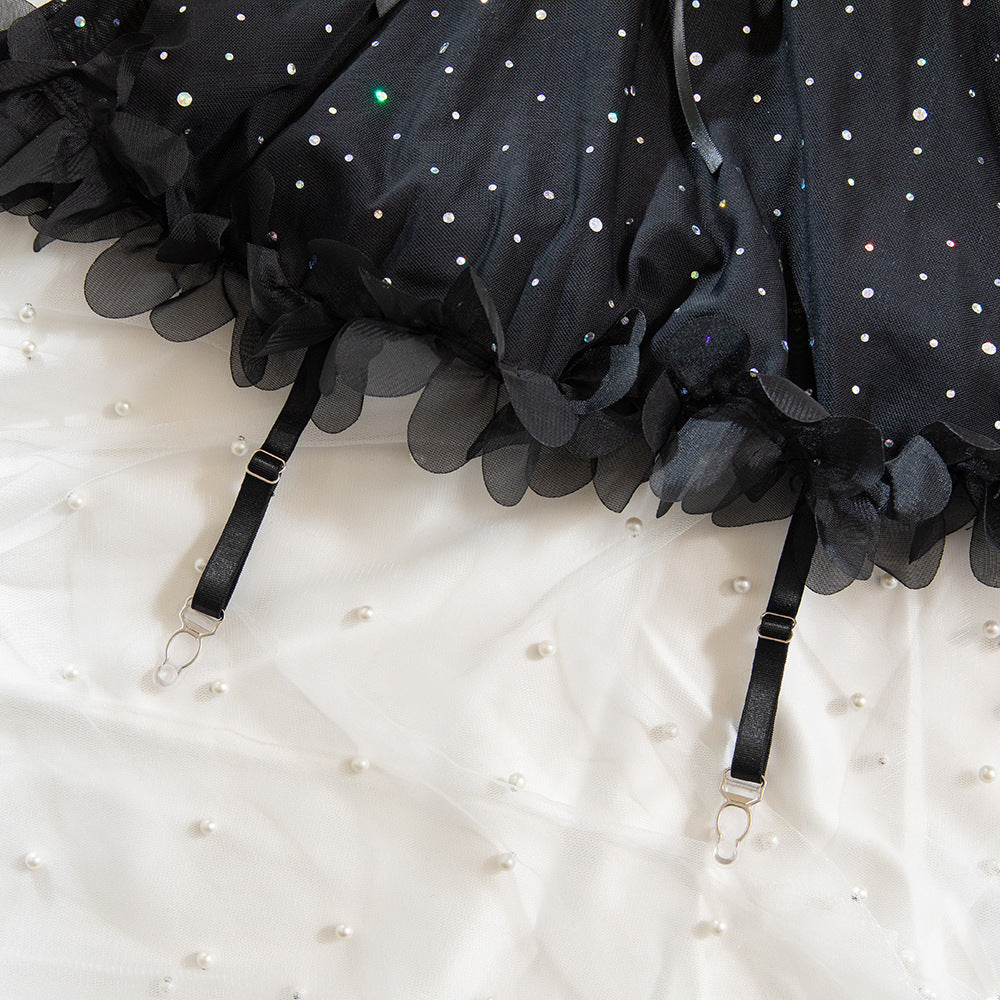 Lace & Sequin Slip Nightdress | French Loungewear Set