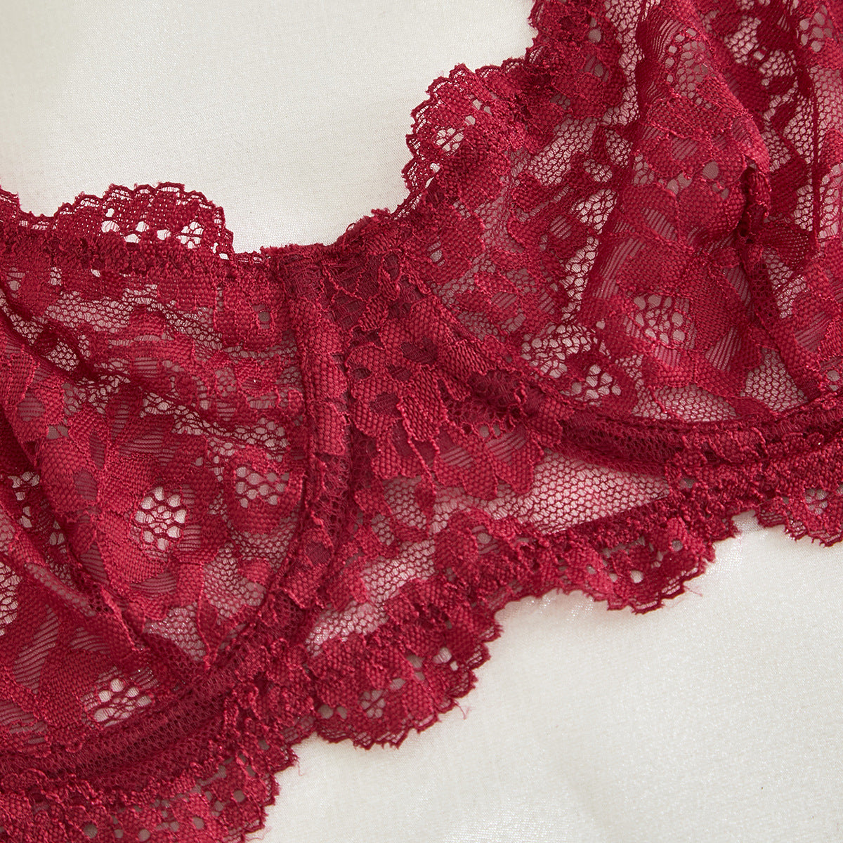 Spaghetti Strap Lace Sheer Sexy Lingerie Set