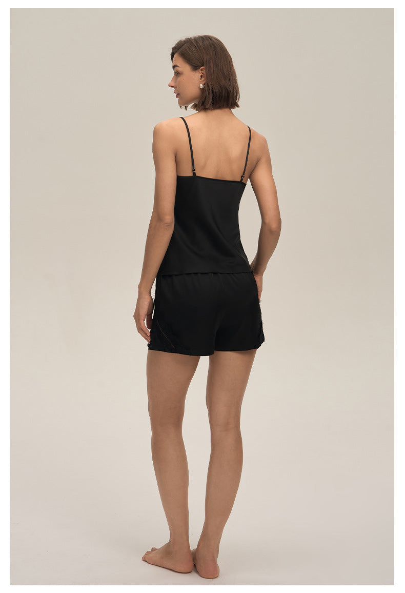 Spaghetti Strap Shorts Leisure Loungewear Set — Women's Summer Homewear