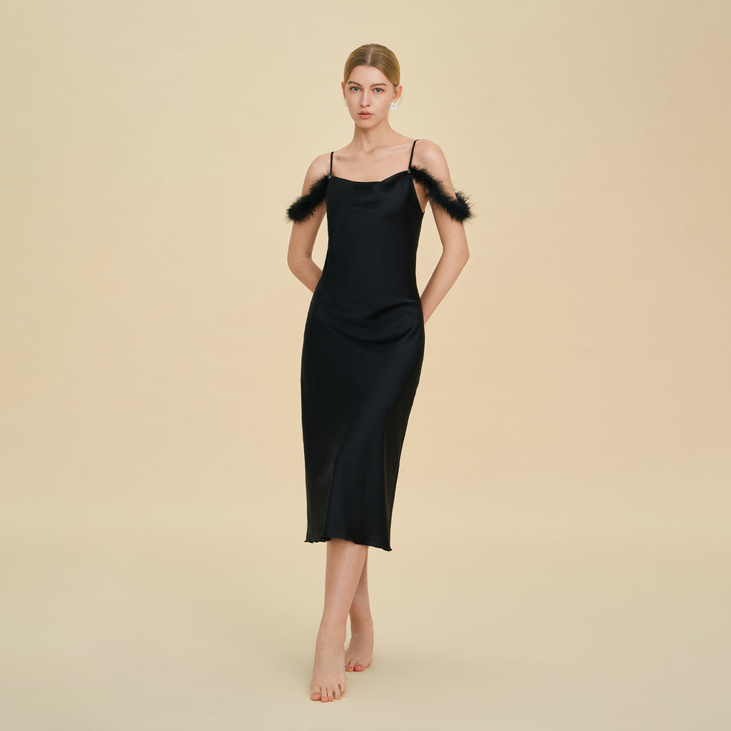 Satin Slip Nightdress | Light Luxury Sleepwear & Bridesmaid Gift