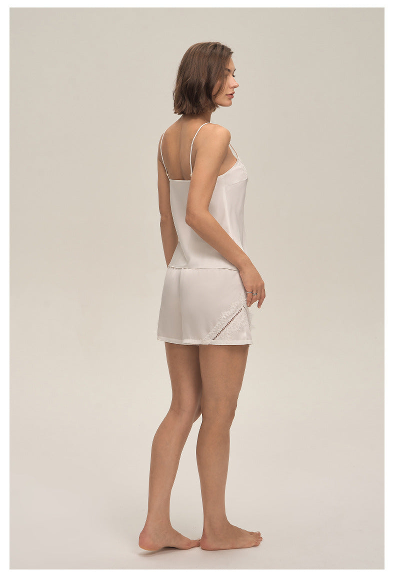 Spaghetti Strap Shorts Leisure Loungewear Set — Women's Summer Homewear