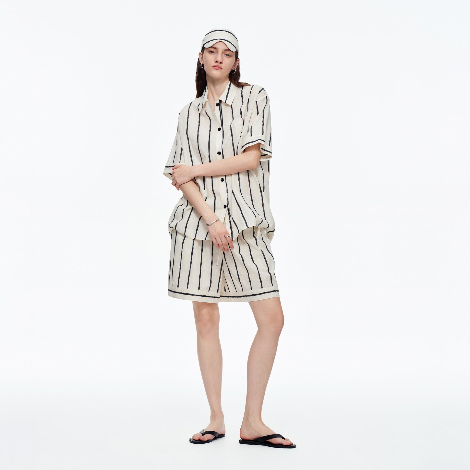 Classic Stripe Short Sleeve Pajama Set | Casual Summer Loungewear