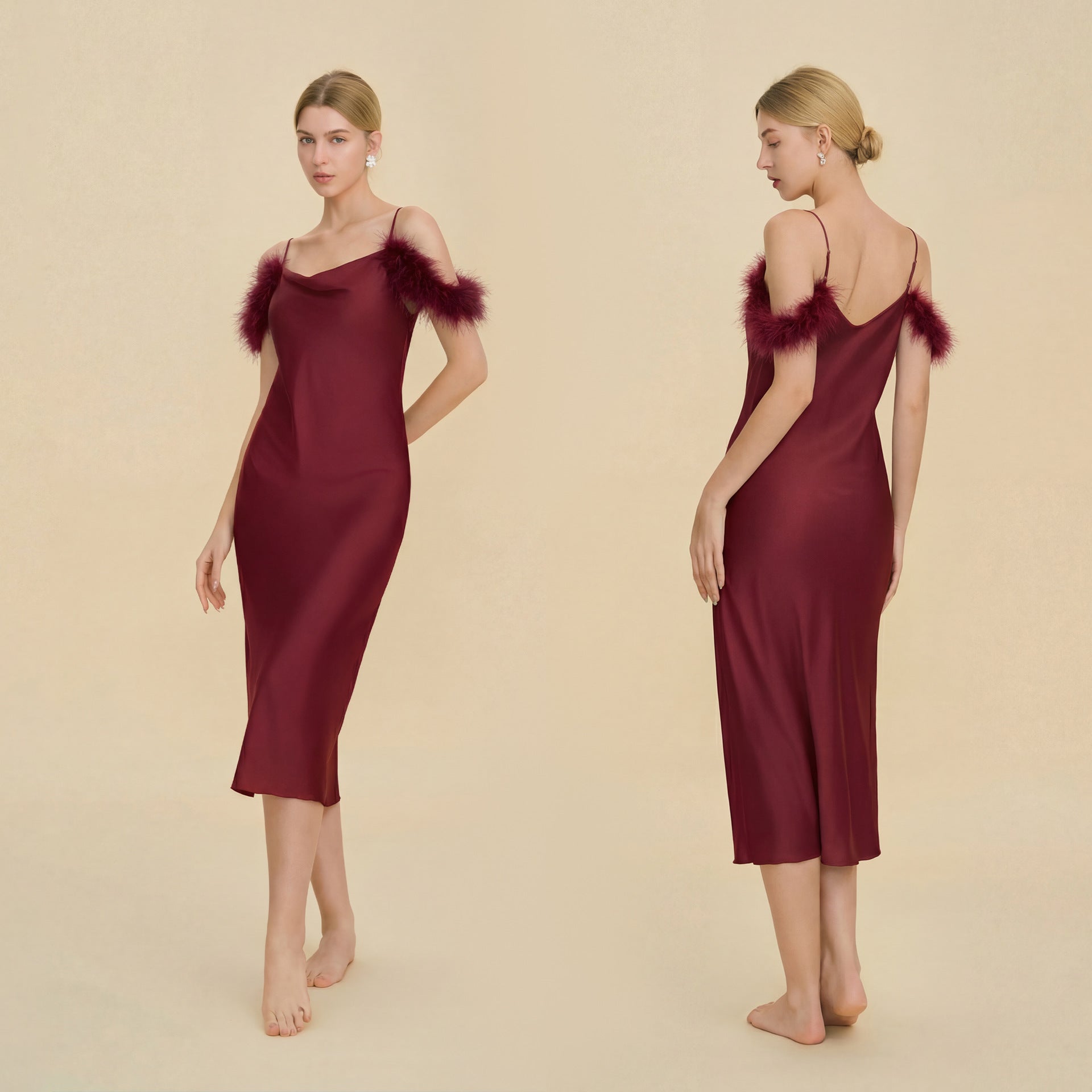 Satin Slip Nightdress | Light Luxury Sleepwear & Bridesmaid Gift