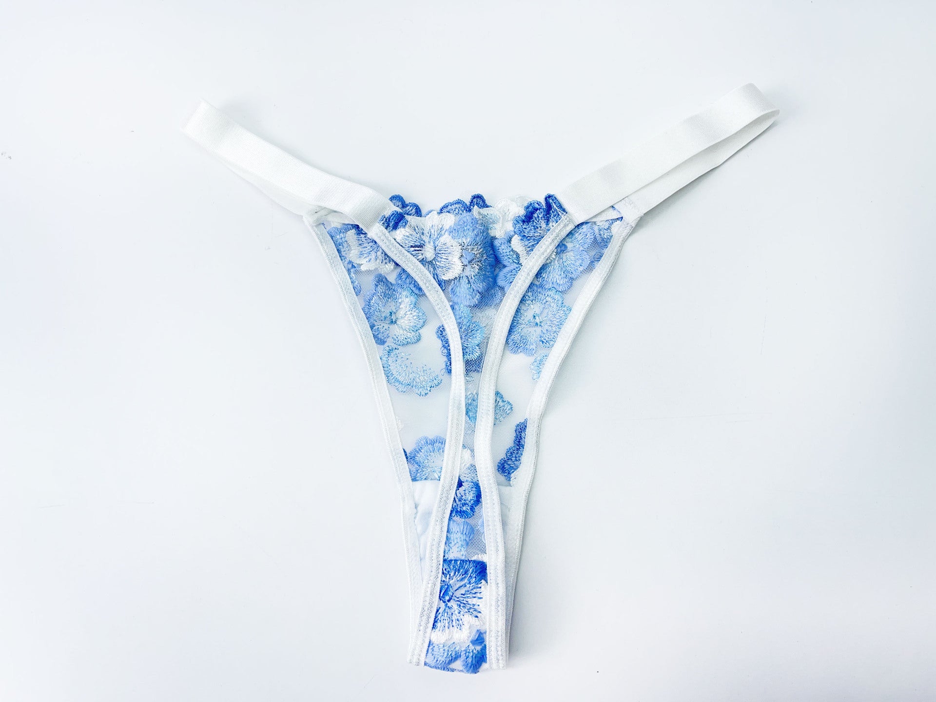 Embroidery Print Lace Bra Set – Sheer, Supportive, Full Coverage