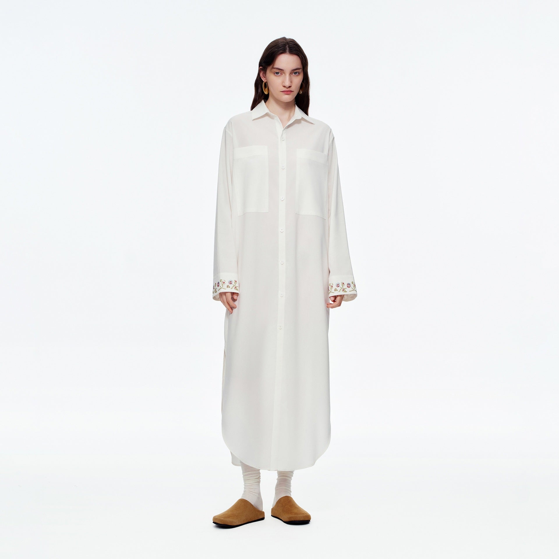 Lyocell Cotton-Linen Morning Robe | High-End Casual Loungewear for Women
