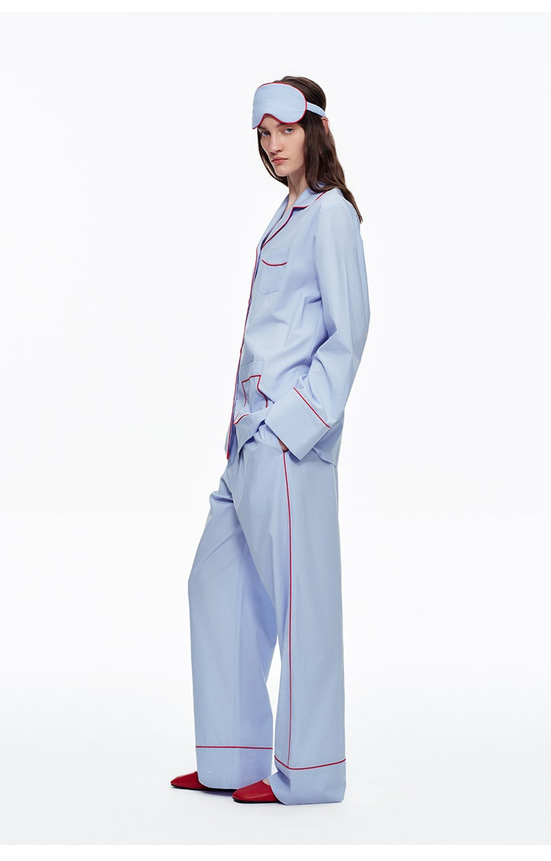 Lyocell Cardigan Lapel Long Sleeve Pajama Set | Elegant Wearable Loungewear