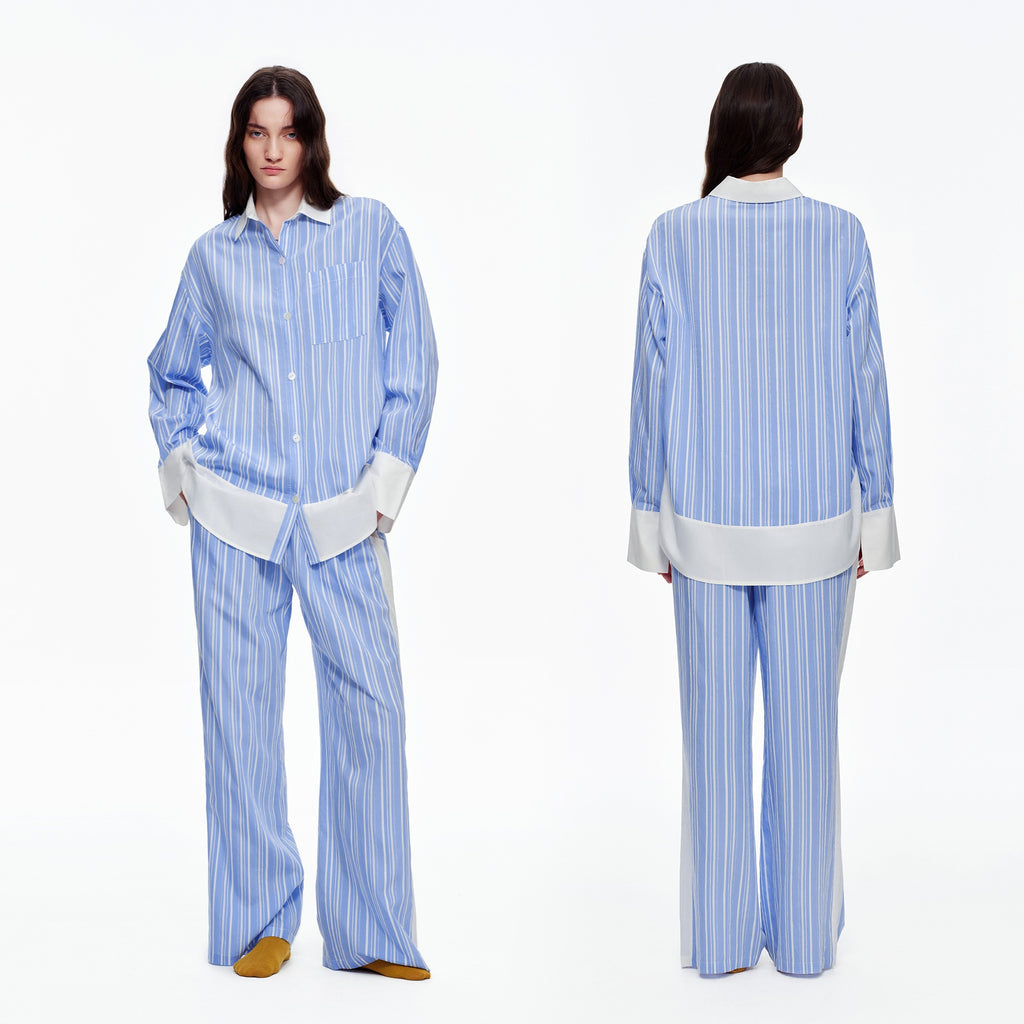 Stripe Long Sleeve Pajama Set | High-End Spring & Autumn Loungewear