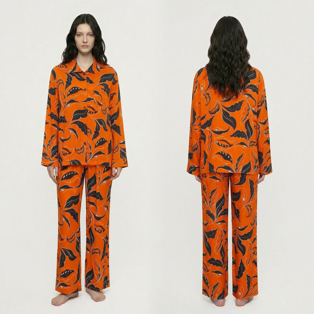 Cotton Lapel Cardigan Pajama Set | Casual Loungewear You Can Wear Outside