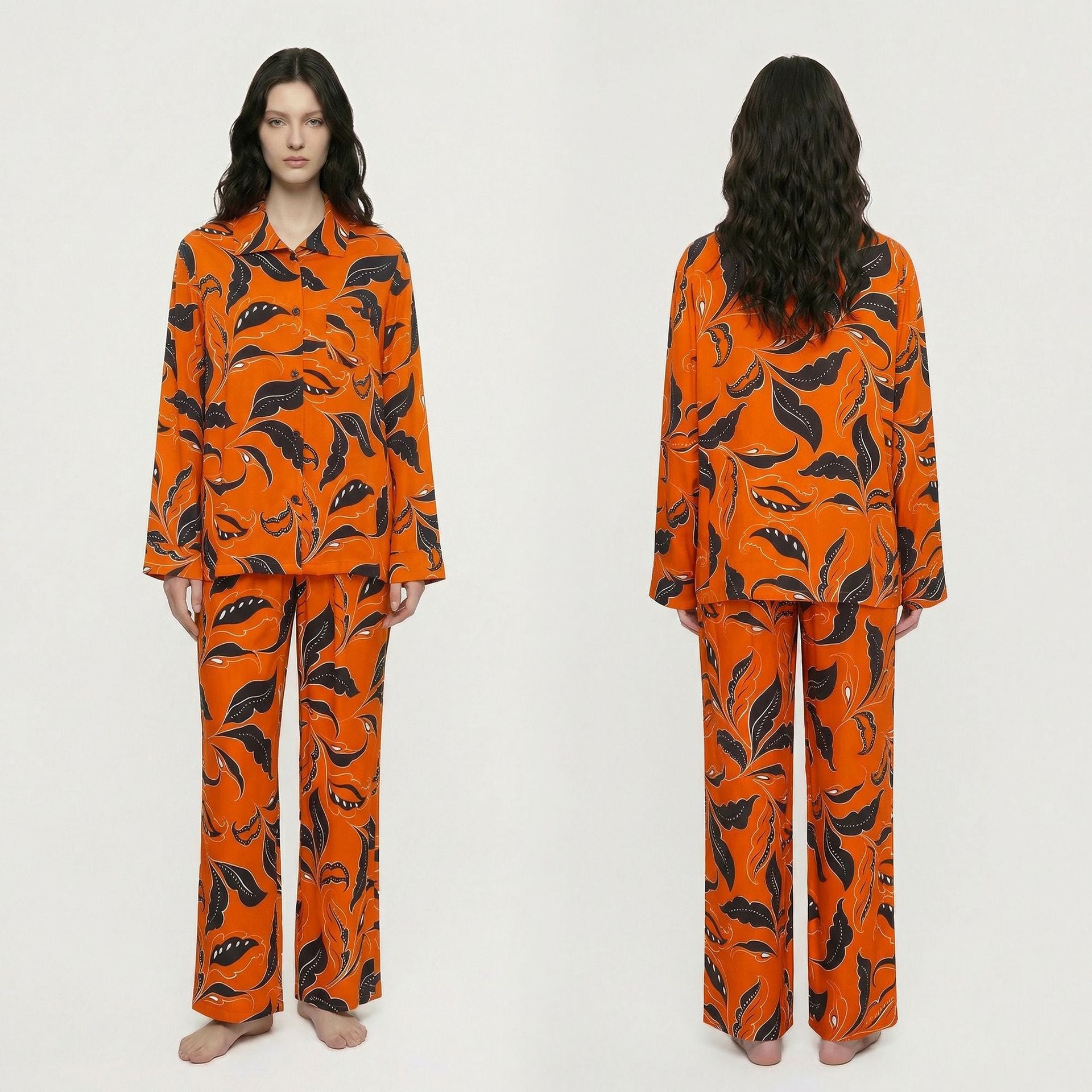Cotton Lapel Cardigan Pajama Set | Casual Loungewear You Can Wear Outside