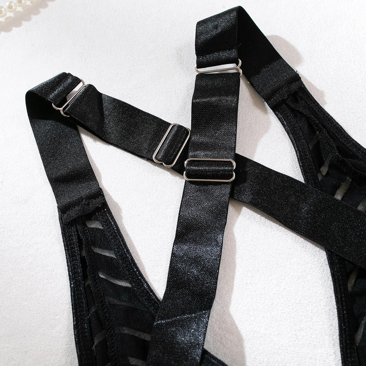 cross-border AliExpress hot-selling sex interest one-piece striped splicing sexy gathering perspective backless versatile women spot