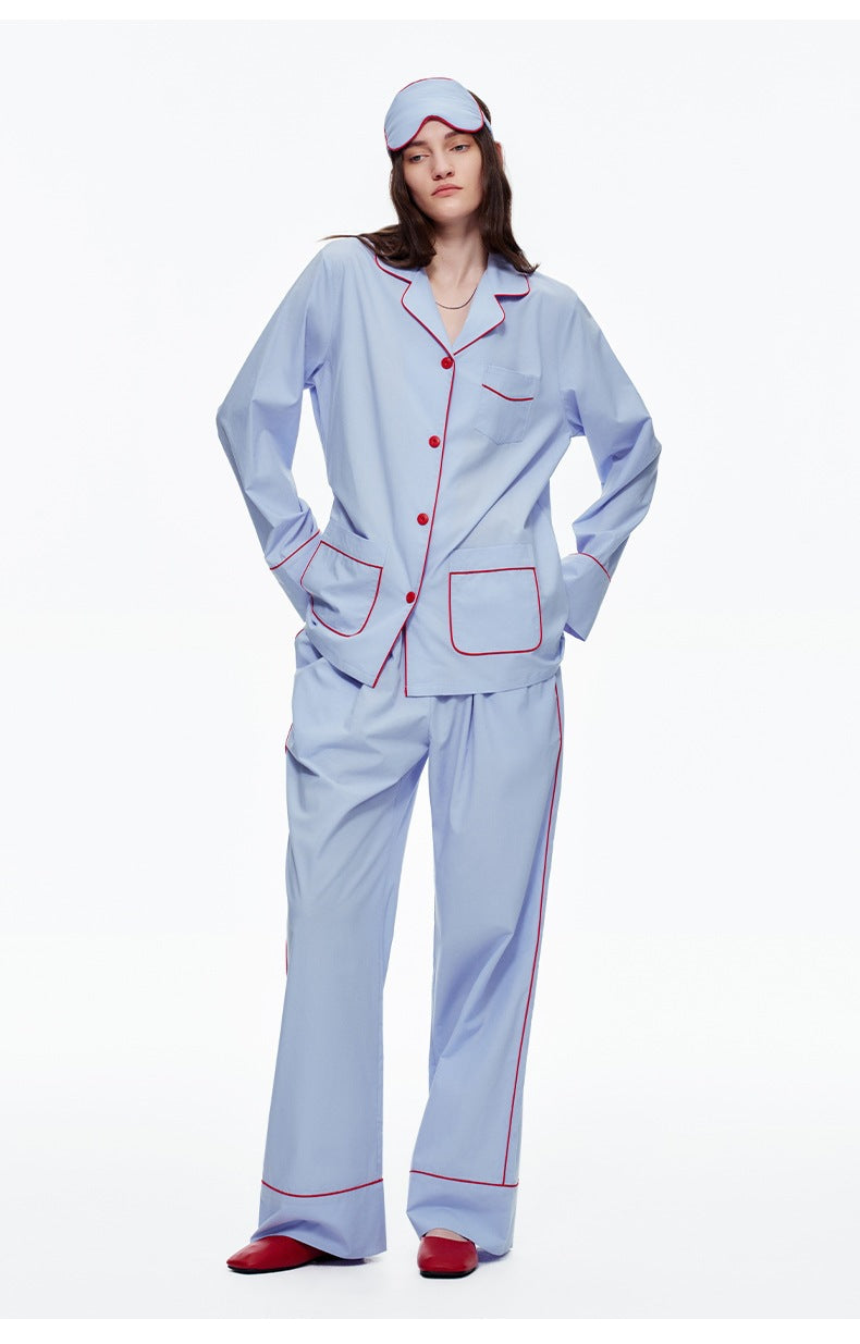 Lyocell Cardigan Lapel Long Sleeve Pajama Set | Elegant Wearable Loungewear