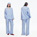 Blue Zebra Print Luxury Two-Piece Loungewear Set | Casual Home Outfit