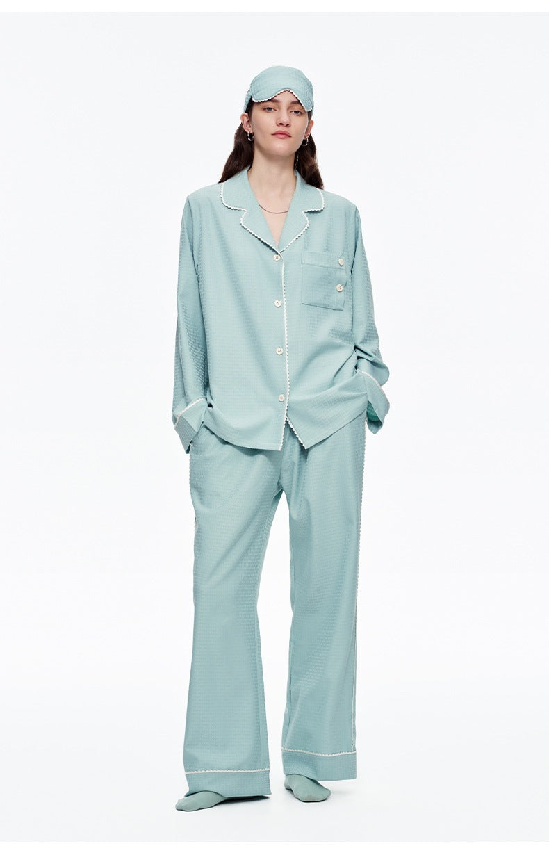Brushed Soft Long Sleeve Pajama Set | Loose Casual Loungewear
