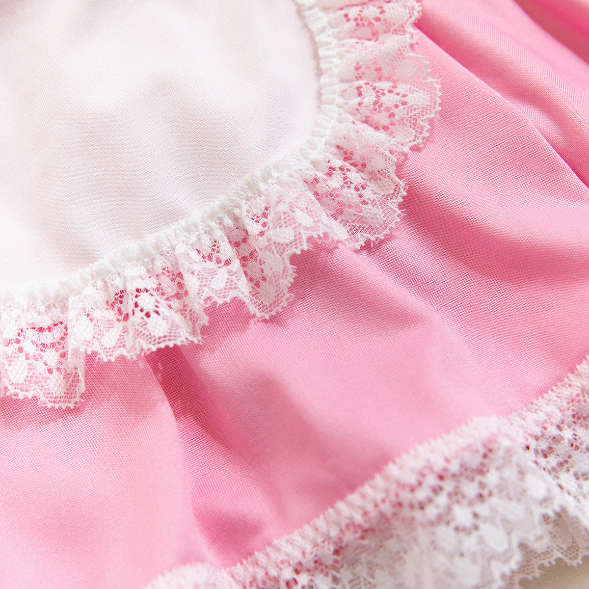 Sinful Maid Lace Apron Lingerie Four-Piece Set