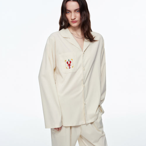 Contrast Color Cartoon Print Pajama Set | High-End Fashion Loungewear – Luxury Lingerie – Sheer Secret