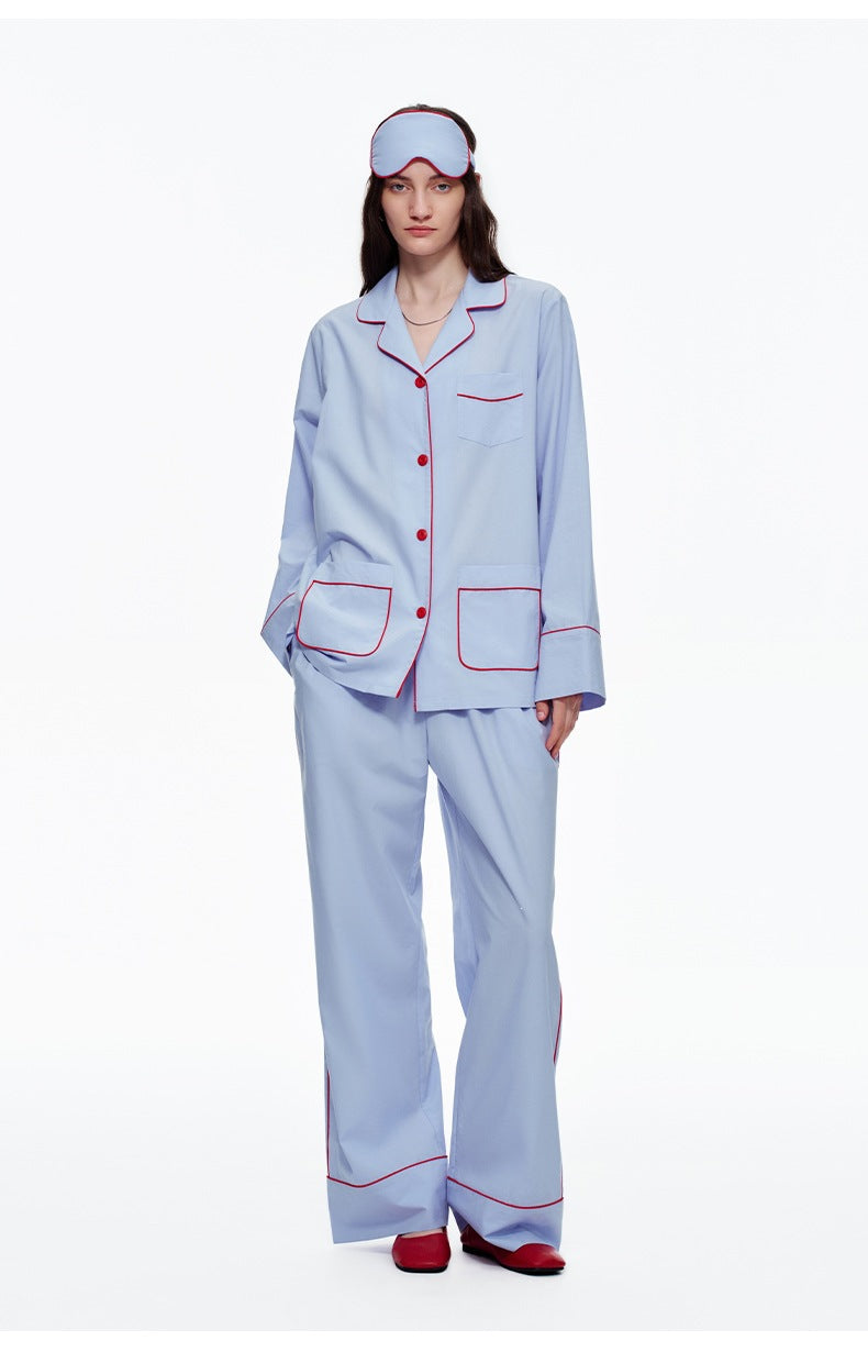 Lyocell Cardigan Lapel Long Sleeve Pajama Set | Elegant Wearable Loungewear