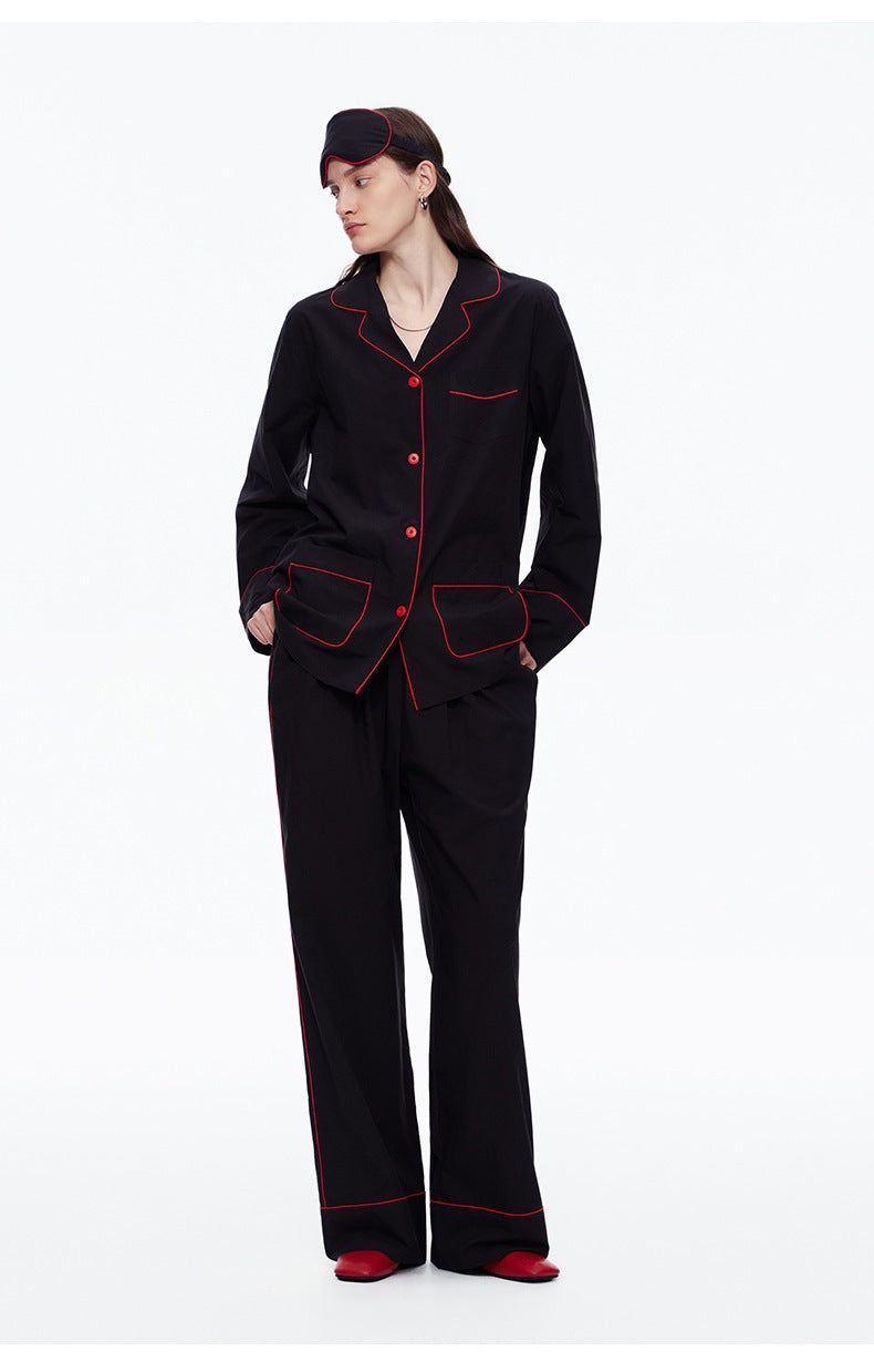 Lyocell Cardigan Lapel Long Sleeve Pajama Set | Elegant Wearable Loungewear