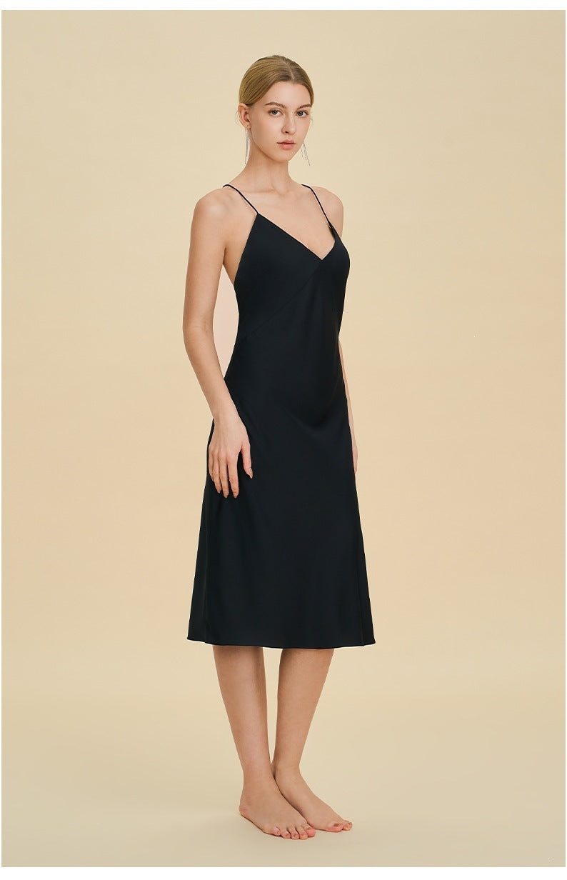 Amazon's new pajamas set women's spring and summer long nightgown suspender nightdress two-piece set women's loungewear women