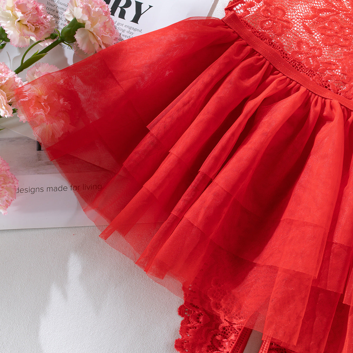 Heart Lace Sheer Backless Pure Desire Babydoll Dress Set