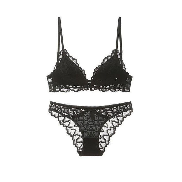 French Halter Bra Set – U-Shape, Cross-Front