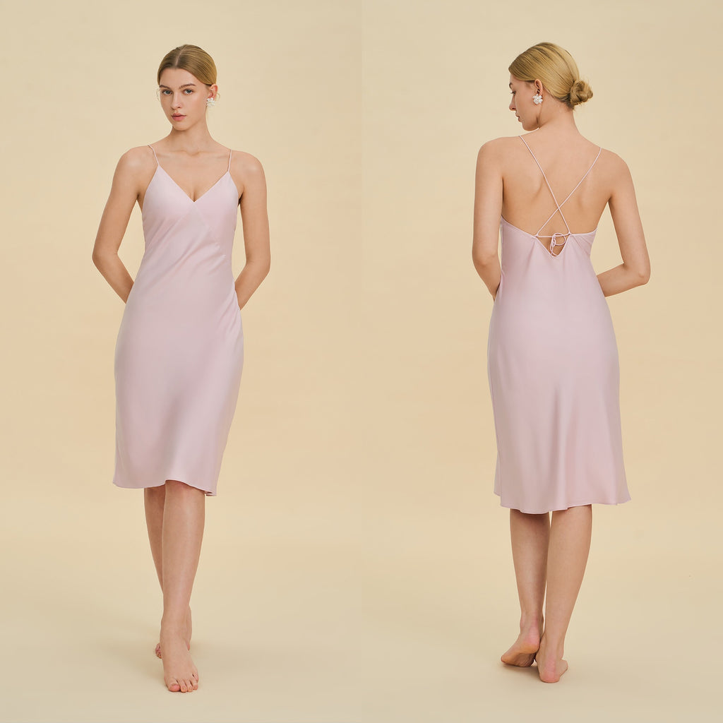 Backless V-Neck Spaghetti Strap Short Nightdress | Sexy Summer Sleepwear