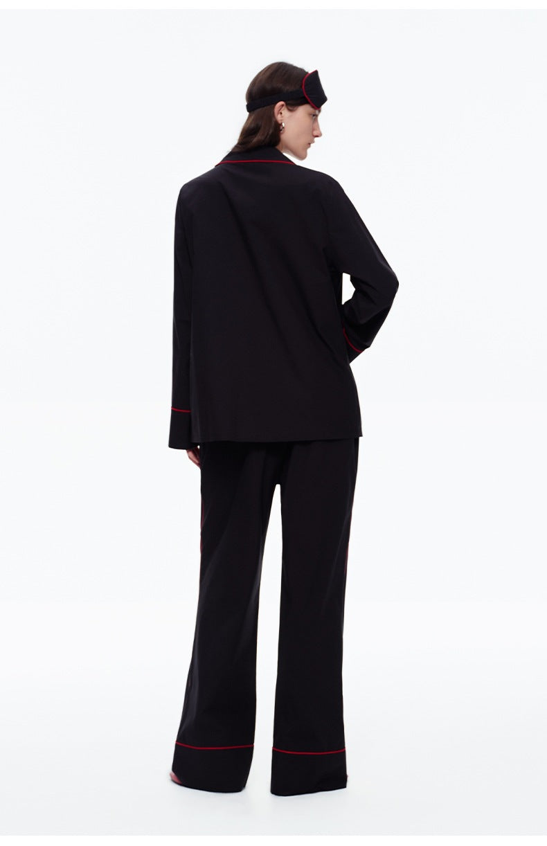 Lyocell Cardigan Lapel Long Sleeve Pajama Set | Elegant Wearable Loungewear