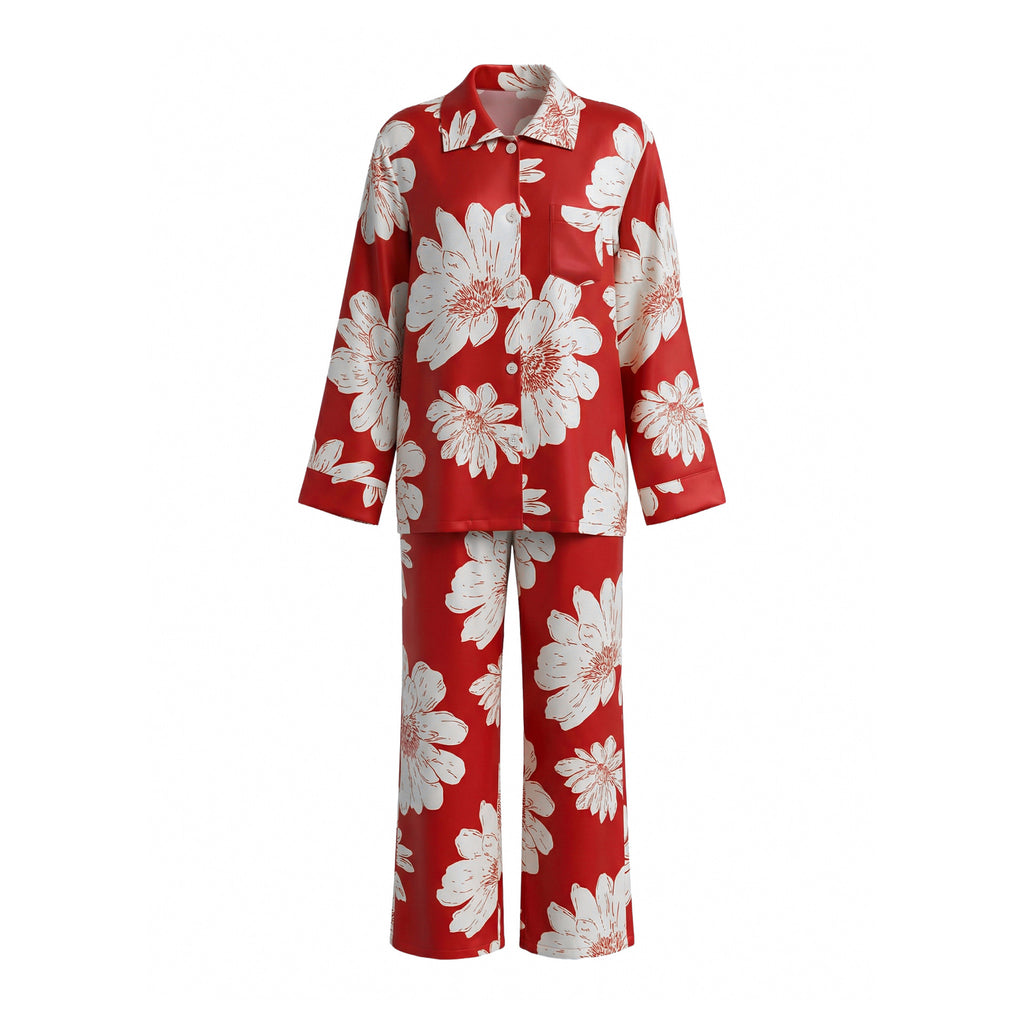 Cotton Lapel Cardigan Pajama Set | Casual Loungewear You Can Wear Outside
