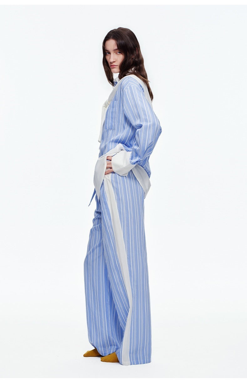 Stripe Long Sleeve Pajama Set | High-End Spring & Autumn Loungewear
