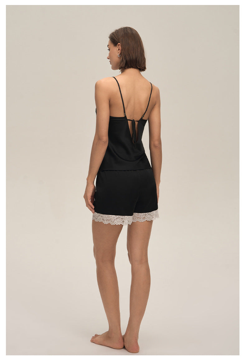 Women's Spaghetti Strap Shorts Pajama Set — Loungewear Two-Piece