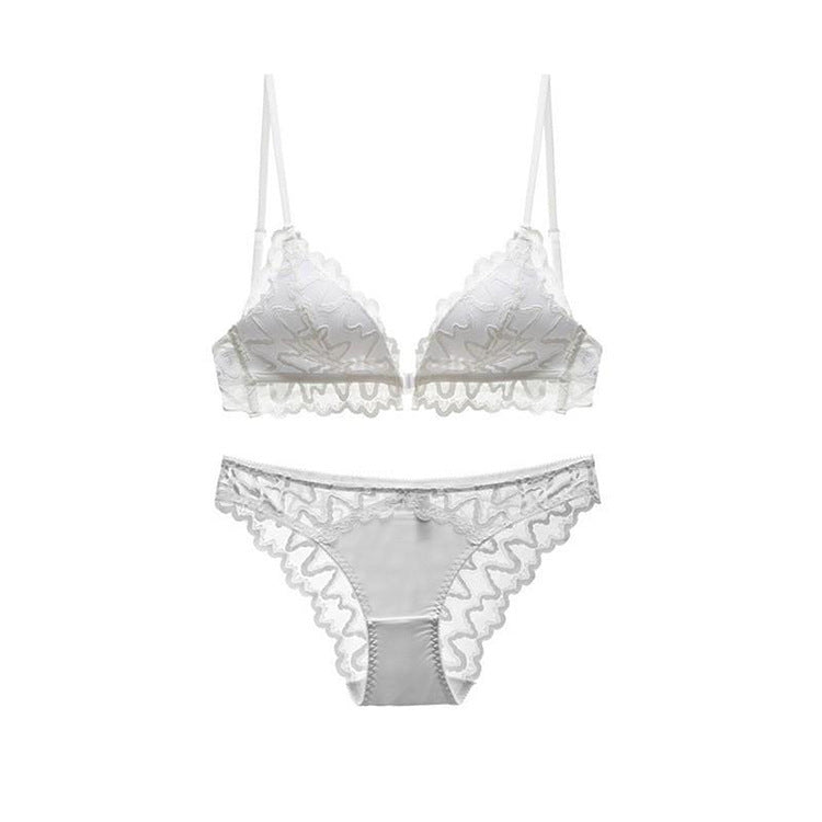 French Halter Bra Set – U-Shape, Cross-Front