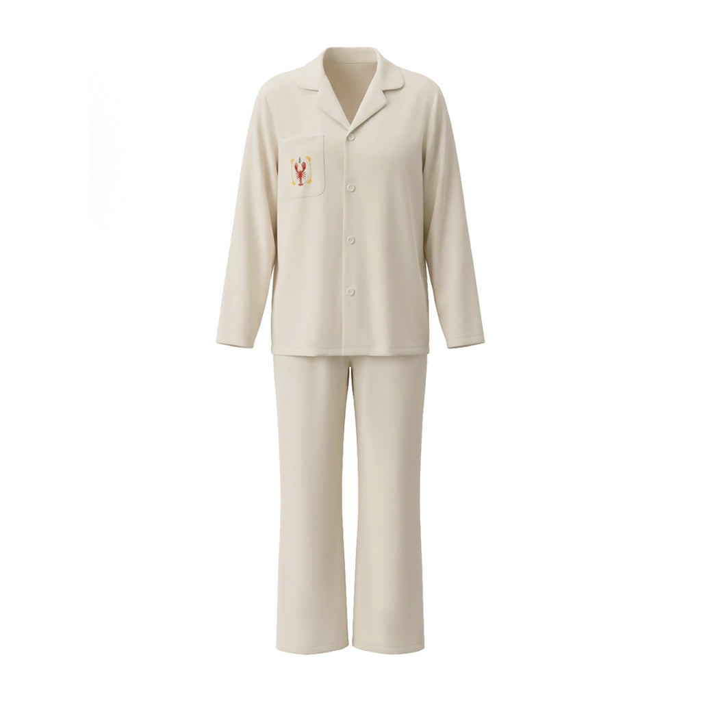 Contrast Color Cartoon Print Pajama Set | High-End Fashion Loungewear