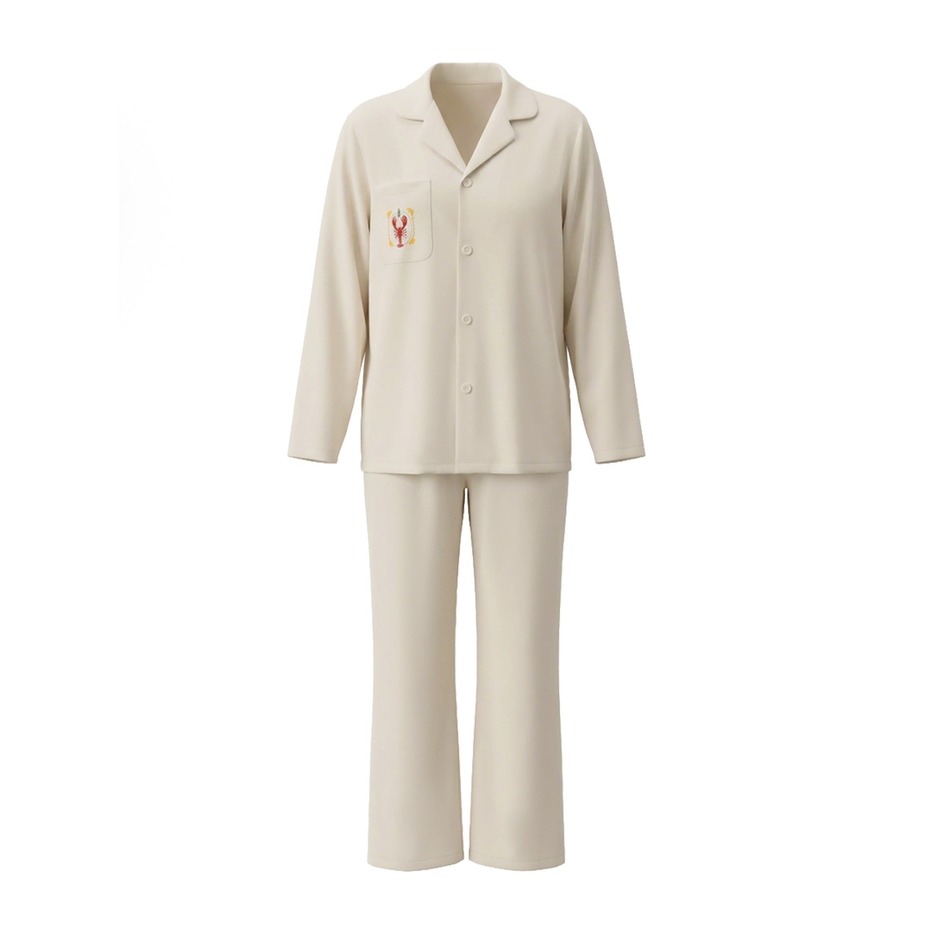 Contrast Color Cartoon Print Pajama Set | High-End Fashion Loungewear